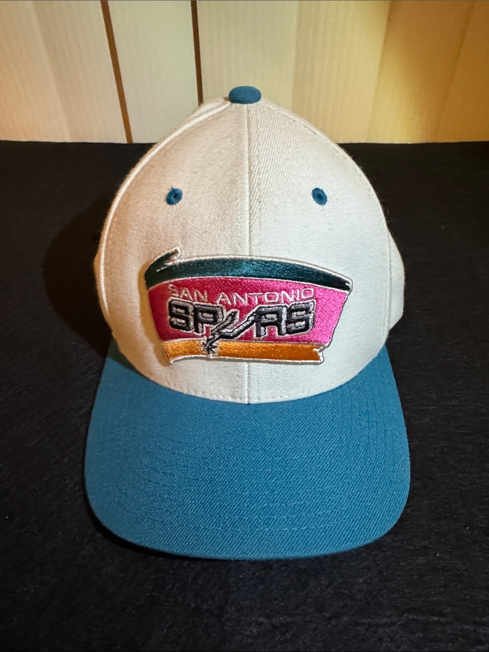 Mitchell & Ness San Antonio Spurs Teal and White Snapback